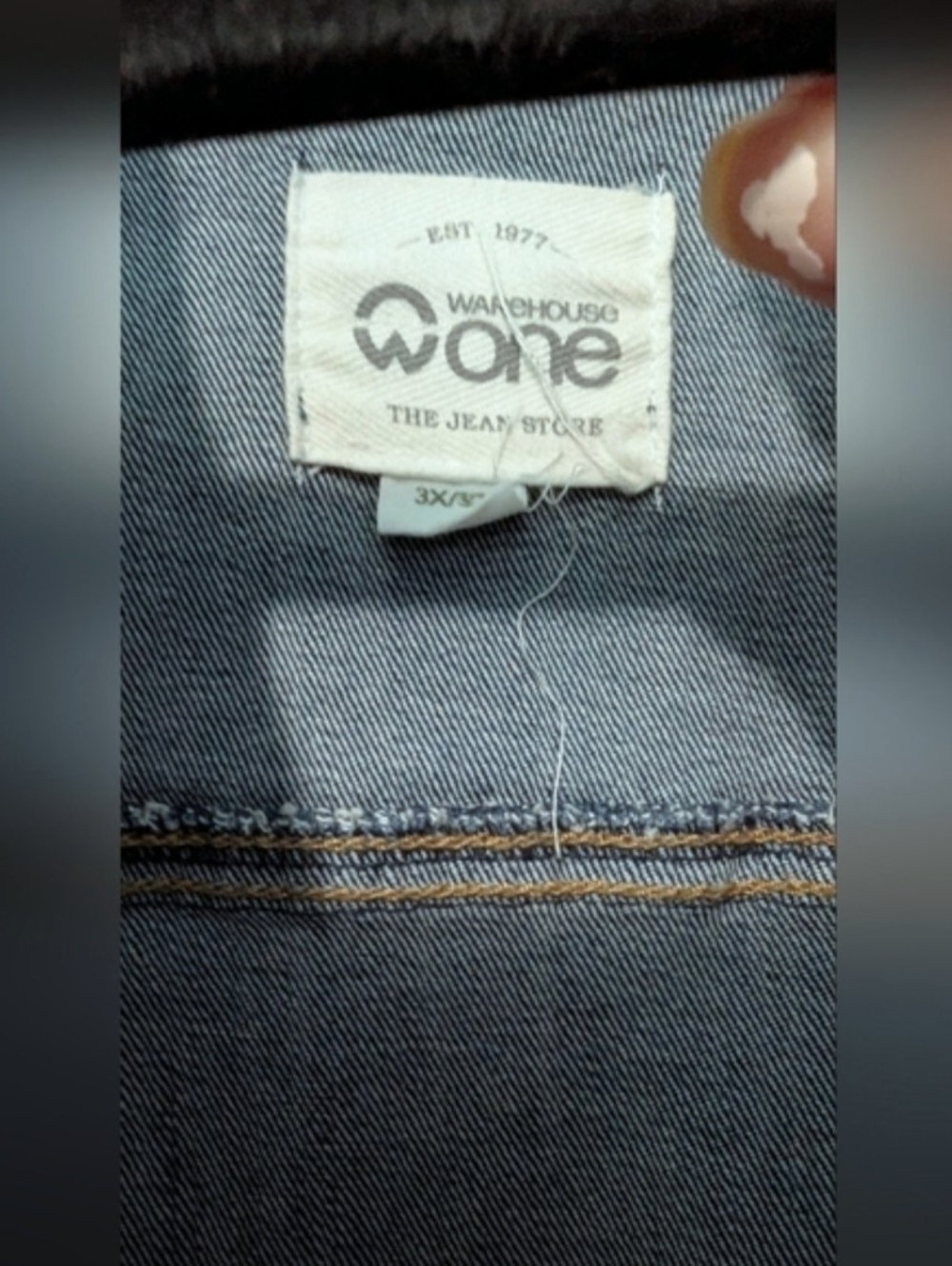 Warehouse One Plus Size Denim Jacket  Size 3X - Picture 7 of 7